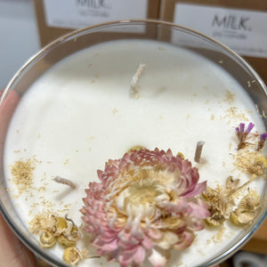 Milk Boho Bowl Candle - Rose Petal