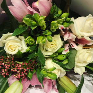 Peonies, Roses and Oriental Lily Bouquet